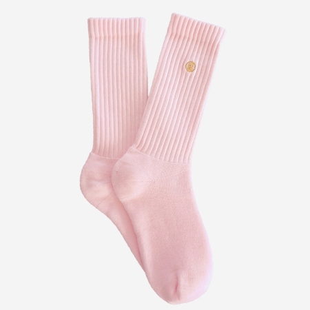 Photo de la paire de chaussette Classic9To5 rose dépliée